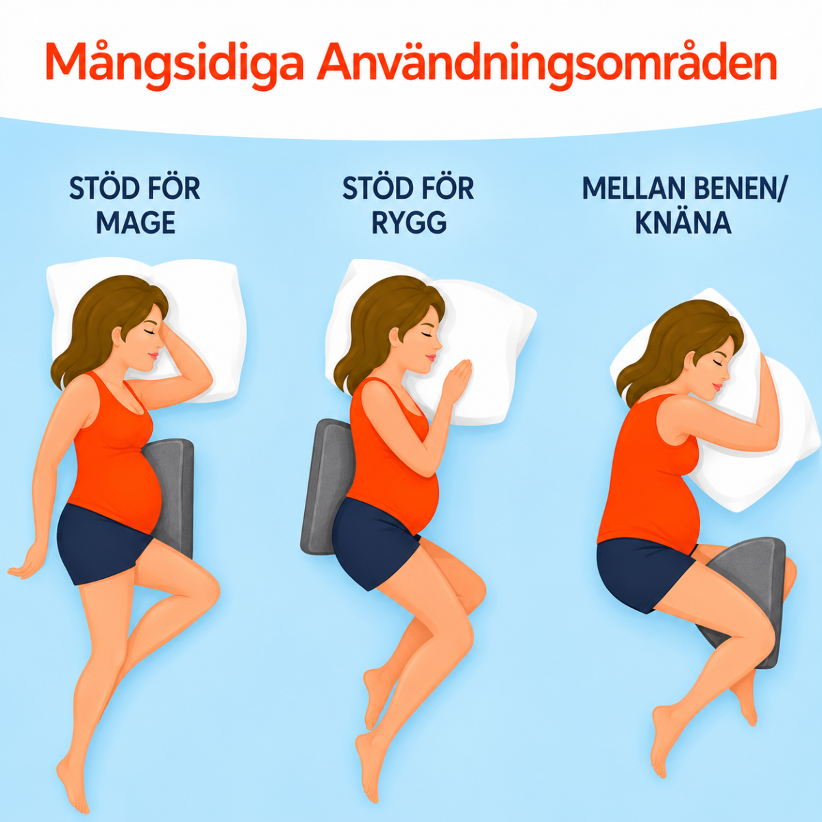 Gravidkudden för en bekvämare sömn
